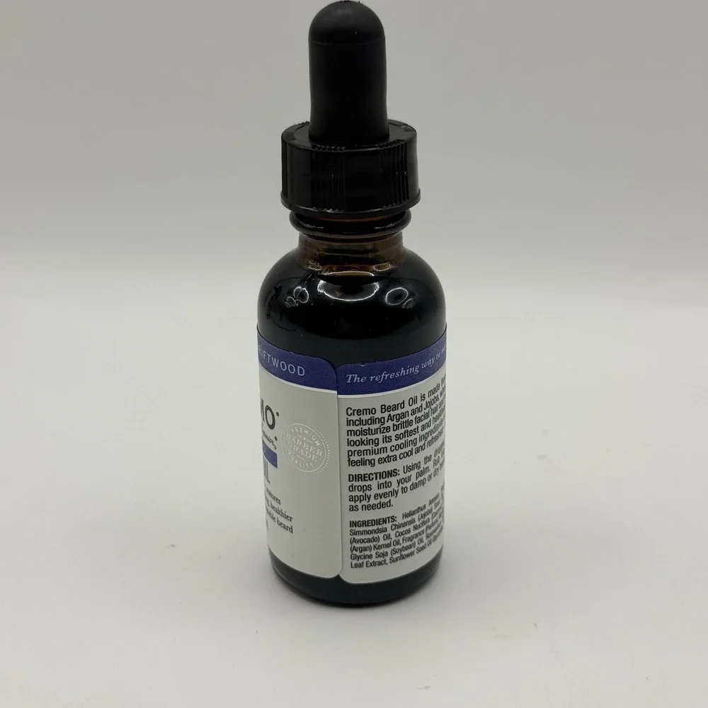 CREMO Beard Oil Iced Citron Driftwood Red Cedar Cooling Blend 1 oz ~ New Sealed